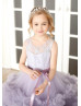 Lavender Lace Tulle Cloud Flower Girl Dress